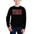 thumbnail image 1 of Fireworks American Flag - Boy's Word Art Crewneck Sweatshirt, 1 of 3
