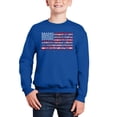 thumbnail image 1 of Fireworks American Flag - Boy's Word Art Crewneck Sweatshirt, 1 of 3