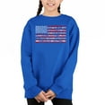 thumbnail image 1 of Fireworks American Flag - Girl's Word Art Crewneck Sweatshirt, 1 of 3