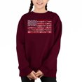 thumbnail image 1 of Fireworks American Flag - Girl's Word Art Crewneck Sweatshirt, 1 of 3
