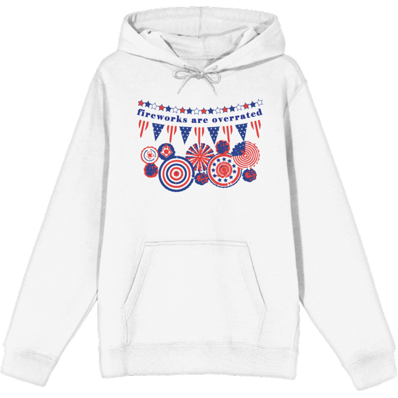 Fireworks Are Overrated Festival Flags White Adult Long Sleeve Hoodie-3XL
