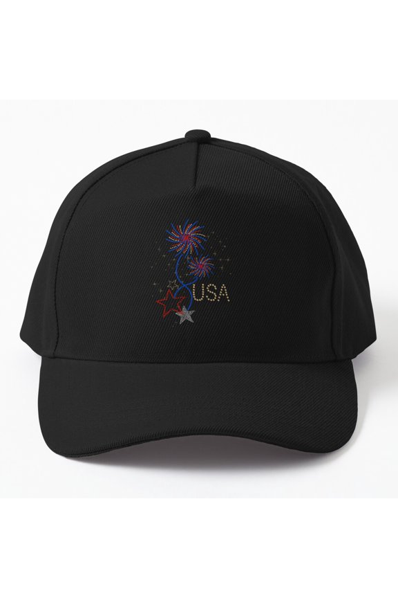 Fireworks Baseball Hat, Celebration Spark Graphic Design, Classic Everyday Cap