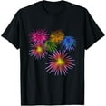 thumbnail image 1 of Fireworks Big Party Celebration Firecrackers T-ShirtMen and women, Black T-shirt, size: Extra large, 1 of 4