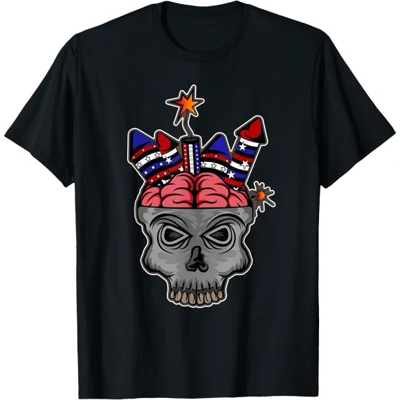 Fireworks Brain Pyro Explosive Pyrotechnics T-Shirt - Walmart.com