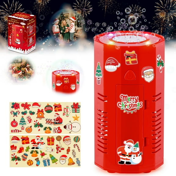 Fireworks Bubble Machine with Dazzling RGB LED Lights, Automatic Sparklers Blower Toys, Portable Bubble Maker for Kids Party Wedding Christmas Chinese New Year, Birthday Balloons Decoration