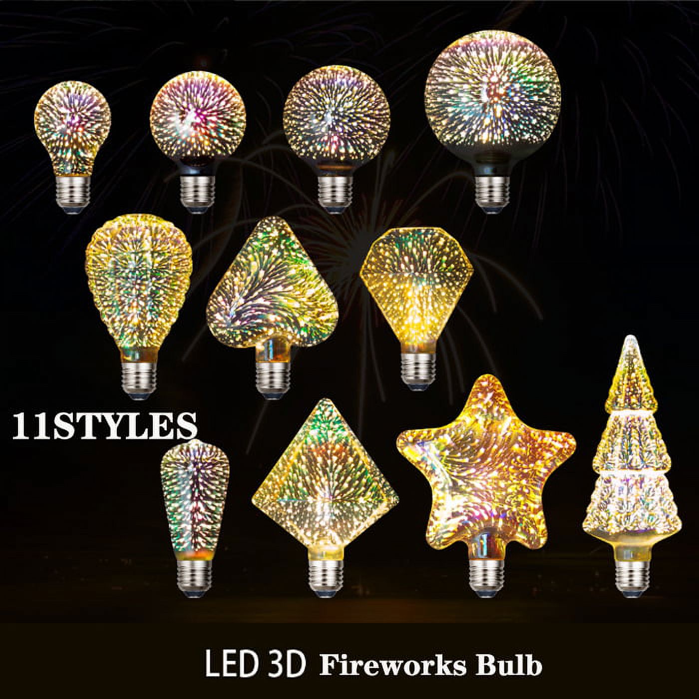 Fireworks Bulb Festive Decoration Pentagram Christmas Tree and Other 11 ...