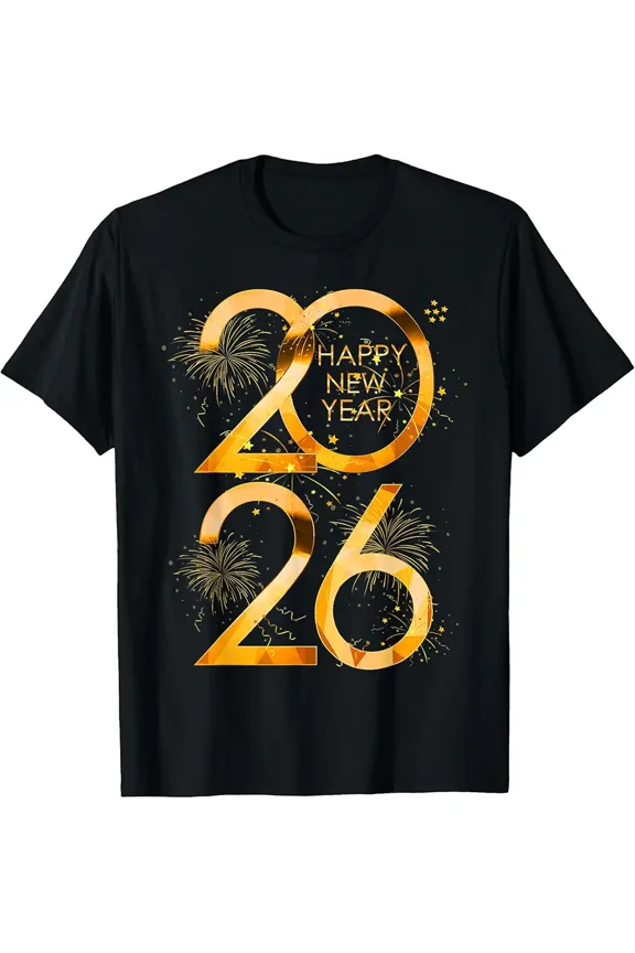 Fireworks Bundle 2026 New Year Party Matching Supplies Unisex T-Shirt, up to size 5XL