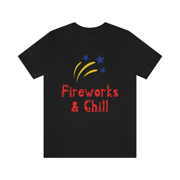 Fireworks & Chill | Men's 4th of July Shirt | Independence Day Tee
