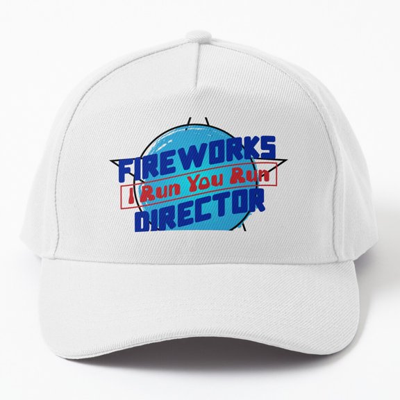 Fireworks Director Baseball Cap, Crew Command I Run You Run Graphic Design, Classic Hat