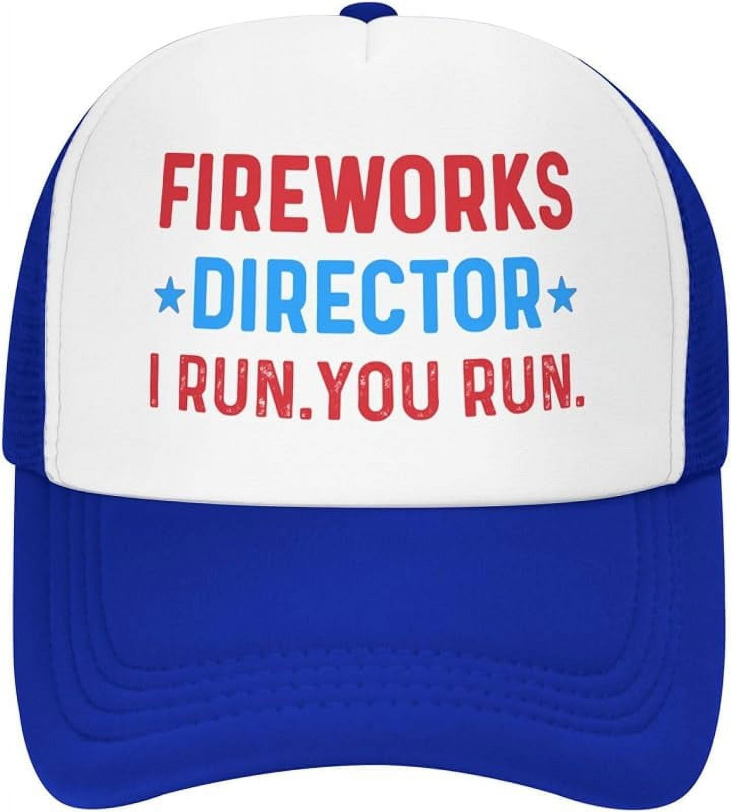 Fireworks Director I Run You Run Trucker Hat for Men Baseball Caps Adjustable Hats Walmart