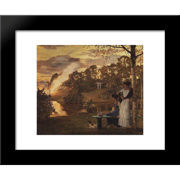 Fireworks Display 20x24 Framed Art Print by Konstantin Somov