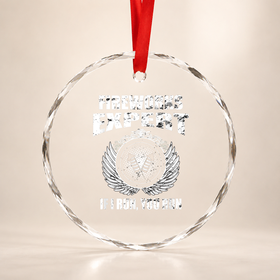 Fireworks Expert Glass Ornament If I Run You Run Pyro Explosive Glass Ornament