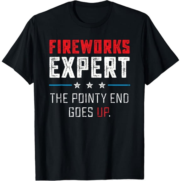 Fireworks Expert Men Boys Funny 4th of July T-ShirtMen and women, Black T-shirt, size: Extra large