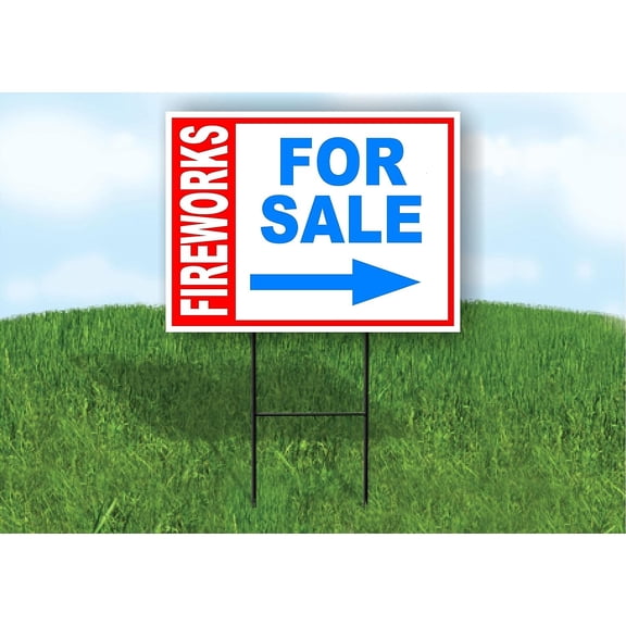 Fireworks For Sale Bold Right Arrow Yard Sign Road Sign With Stand