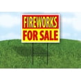 thumbnail image 1 of Fireworks For Sale Red Yellow Yard Sign Road Sign With Stand, 1 of 1