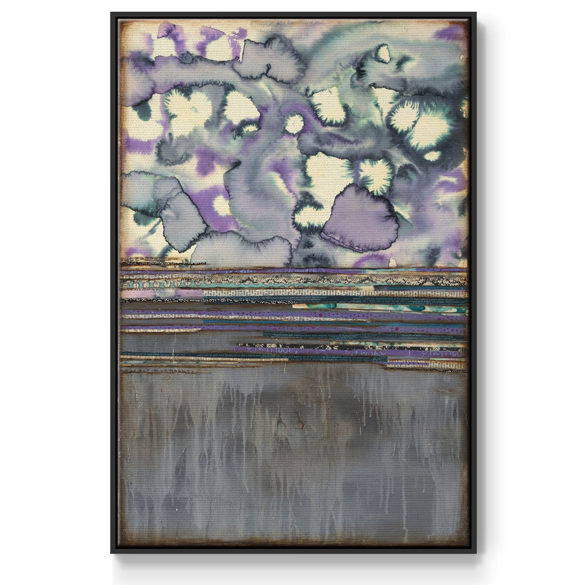 Fireworks Framed Premium Gallery Wrapped Canvas - Ready to Hang - 17 x 25 - Black Floating Frame