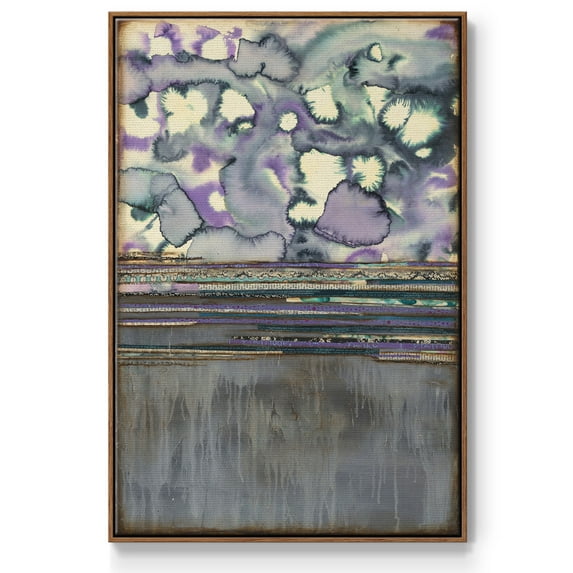 Fireworks Framed Premium Gallery Wrapped Canvas - Ready to Hang - 17 x 25 - Walnut Floating Frame