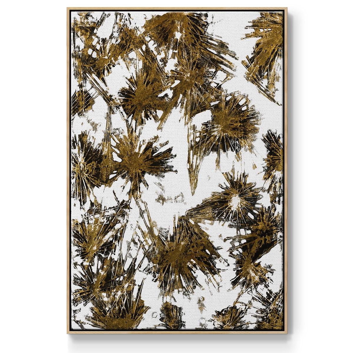 Fireworks Framed Premium Gallery Wrapped Canvas - Ready to Hang - 27 x 41 - Natural Wood Floating Frame