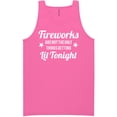 thumbnail image 1 of Fireworks. . .Getting Lit Tonight Neon Tank Top, 1 of 1