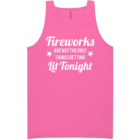 Fireworks. . .Getting Lit Tonight Neon Tank Top