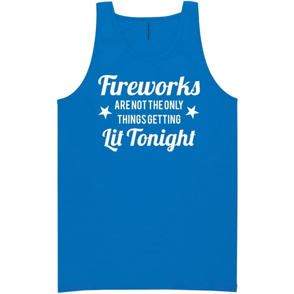 Fireworks. . .Getting Lit Tonight Neon Tank Top