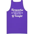 thumbnail image 1 of Fireworks. . .Getting Lit Tonight Neon Tank Top, 1 of 1