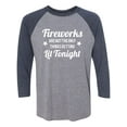 thumbnail image 1 of Fireworks. . .Getting Lit Tonight Unisex 3/4 Sleeve Baseball Raglan Tee, 1 of 2