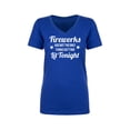 thumbnail image 1 of Fireworks. . .Getting Lit Tonight Womens V-Neck Tee, 1 of 2