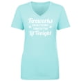 thumbnail image 1 of Fireworks. . .Getting Lit Tonight Womens V-Neck Tee, 1 of 3