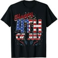 thumbnail image 1 of Fireworks Happy 4th Of July US Flag American 4th Of July T-Shirt Tops Tee, 1 of 4
