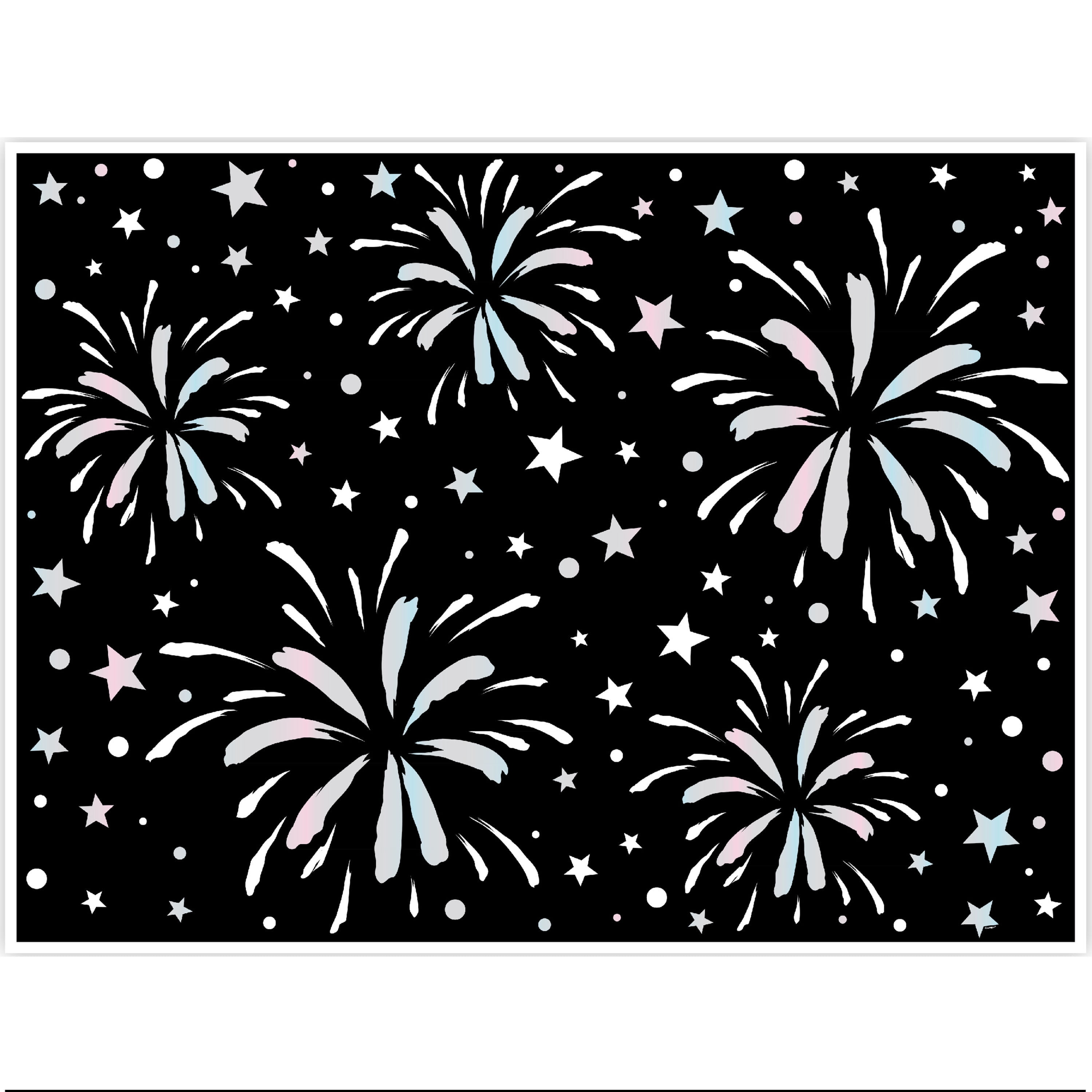 new years fireworks clipart black and white