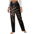 thumbnail image 1 of Fireworks Night Sparkle Winter Female Pants Flannel High Waist Women Pants Lady Warm Straight Leg Plush Trousers, 1 of 7