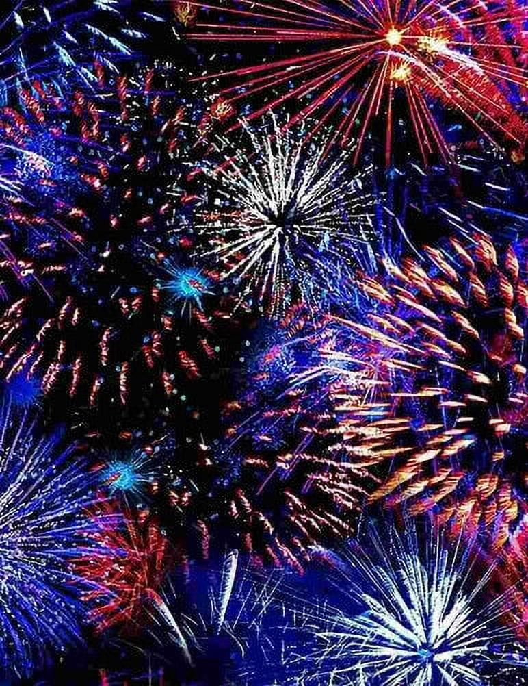 Fireworks Patriotic Freedom USA Cotton Fabric by Timeless Treasures