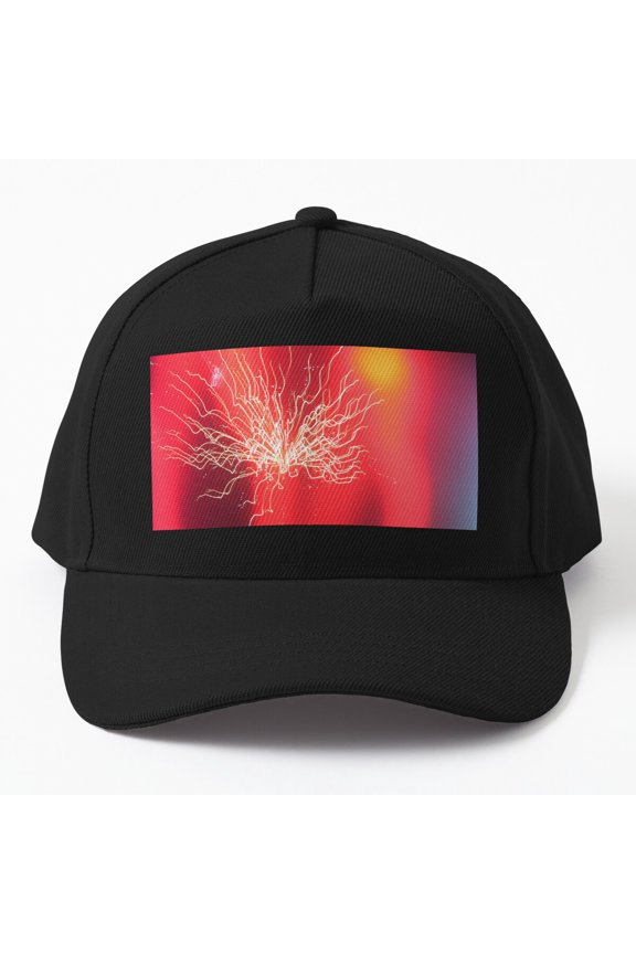 Fireworks Power Surge Baseball Hat, Photography-Inspired Celebration Design, Classic Cap