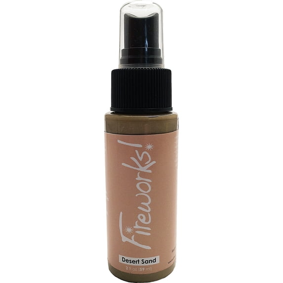 Fireworks! Shimmery Craft Spray W/Shaker Ball 2oz-Desert Sand