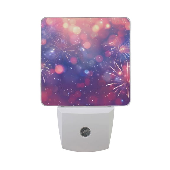 Fireworks Sky Shining Spots LED Night Light with Smart Sensor Plug Into Wall Dusk to Dawn 2 packs