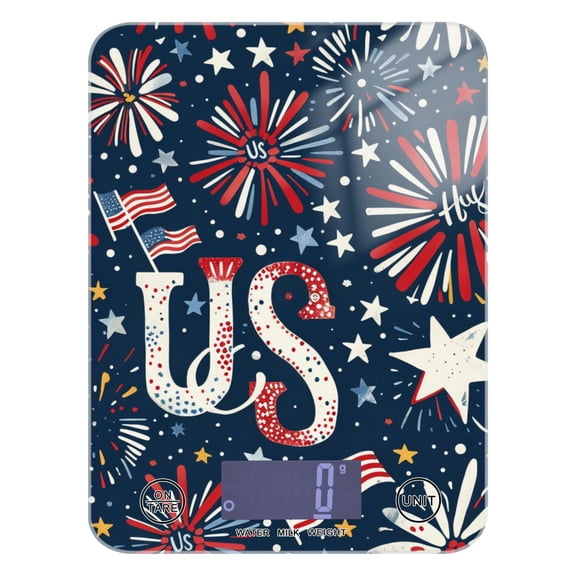 Fireworks Stars Food Scale Digital Kitchen Scale Waterproof Grams Ounces lbs for Weight Loss