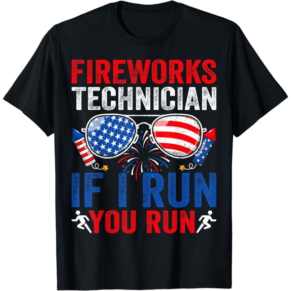 Fireworks Technician Funny 4th Of July sunglasses Men Women T-Shirt
