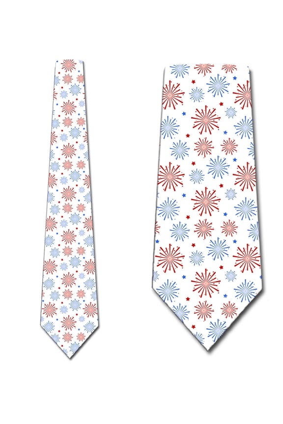 Fireworks Ties Mens Patriotic Necktie Holiday Tie by Three Rooker