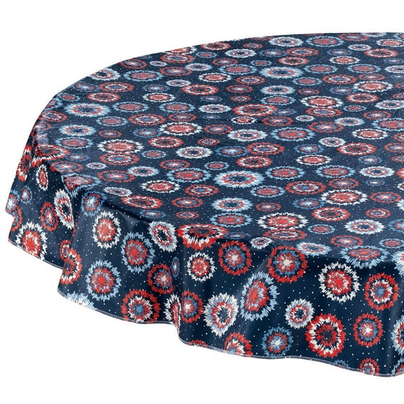 Fireworks Vinyl Table Cover, 70" Round