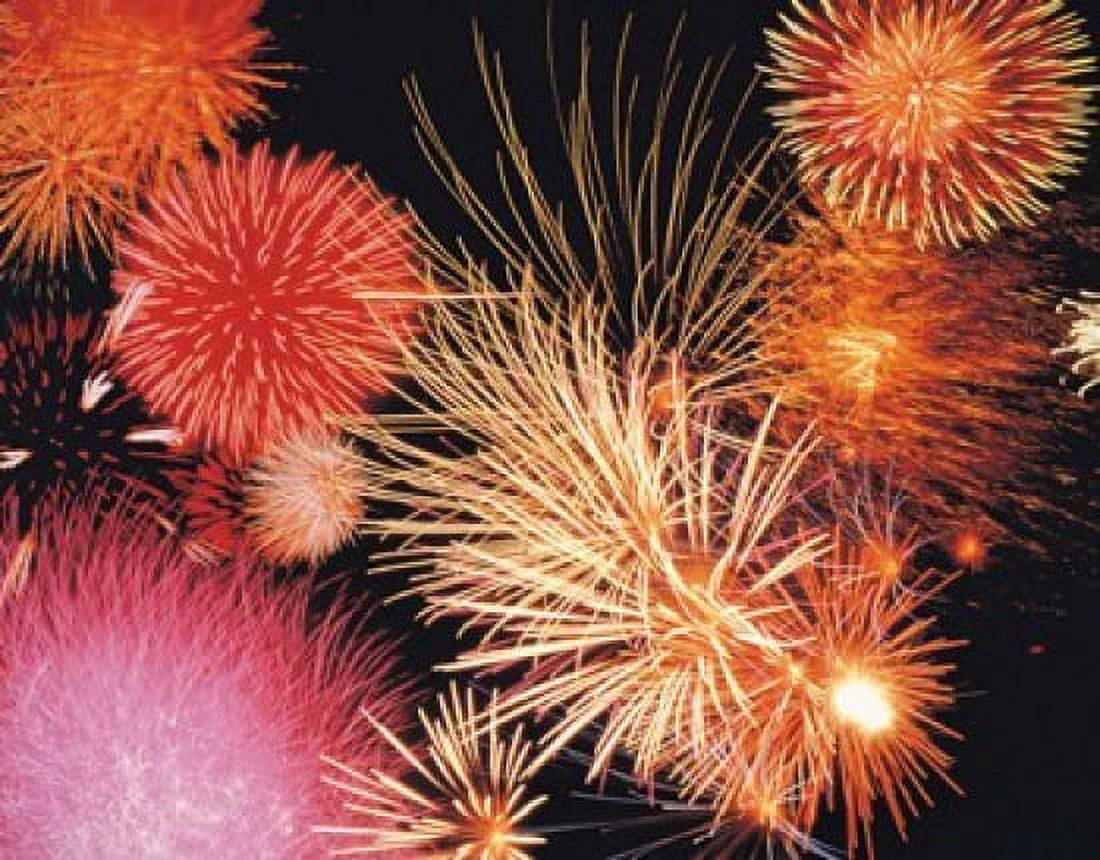 Fireworks display Canvas Art - Panoramic Images (24 x 19)