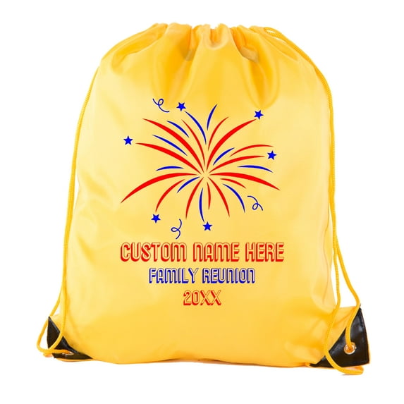 Fireworks with custom name- Family Reunion Party Favor Gift Bags