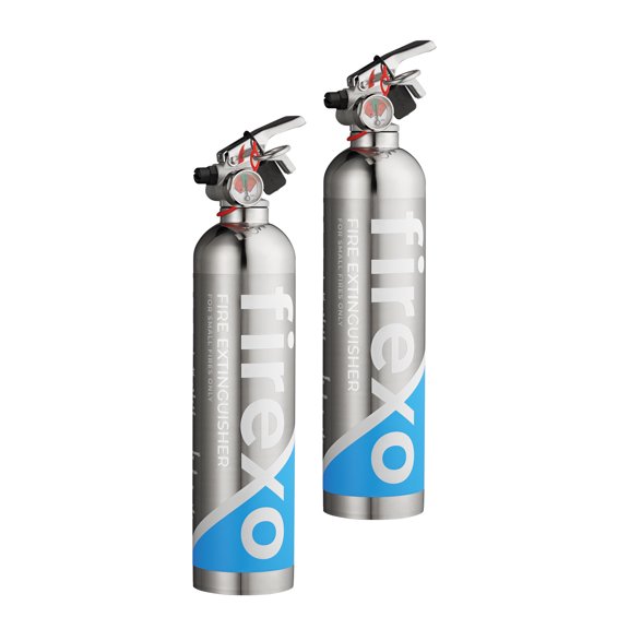Firexo Stainless Steel 0.1 Gal Fire Extinguisher - 2 Pack