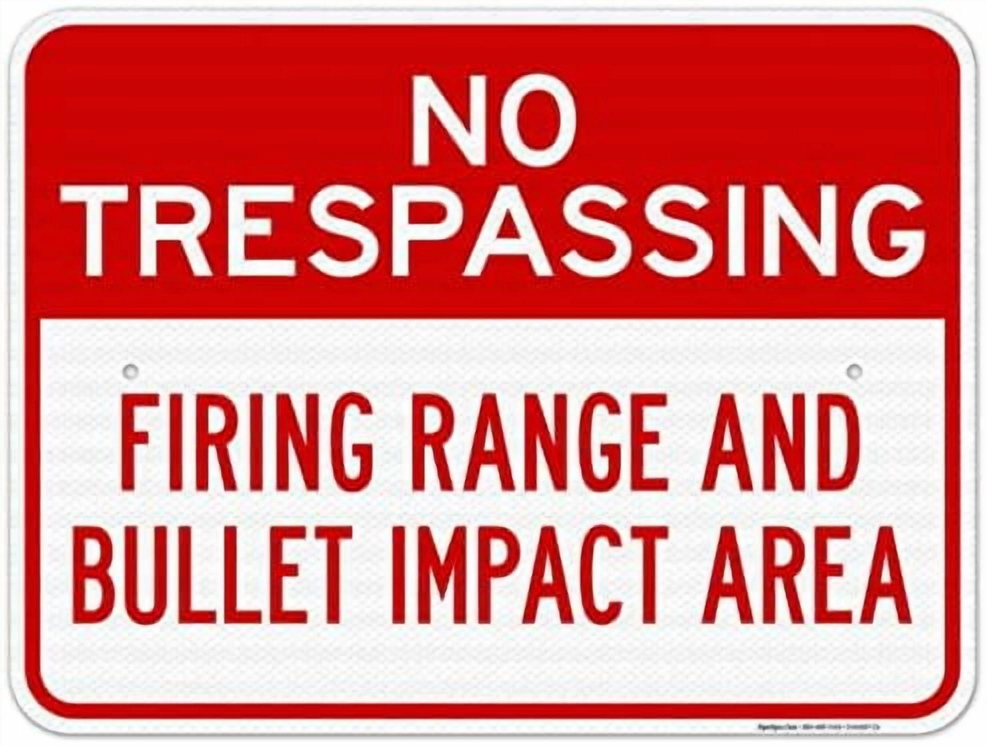 Range Exit Sign Firing Range and Bullet Impact Area Sign, 18x24 Inches, 3M EGP ...