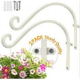 thumbnail image 1 of Yunhang Plant Bracket Hook Gardening Tools Flower Pot Stand For Home Balcony Hooks Yard White 2pcs/set Hanger More Convenient, 1 of 7
