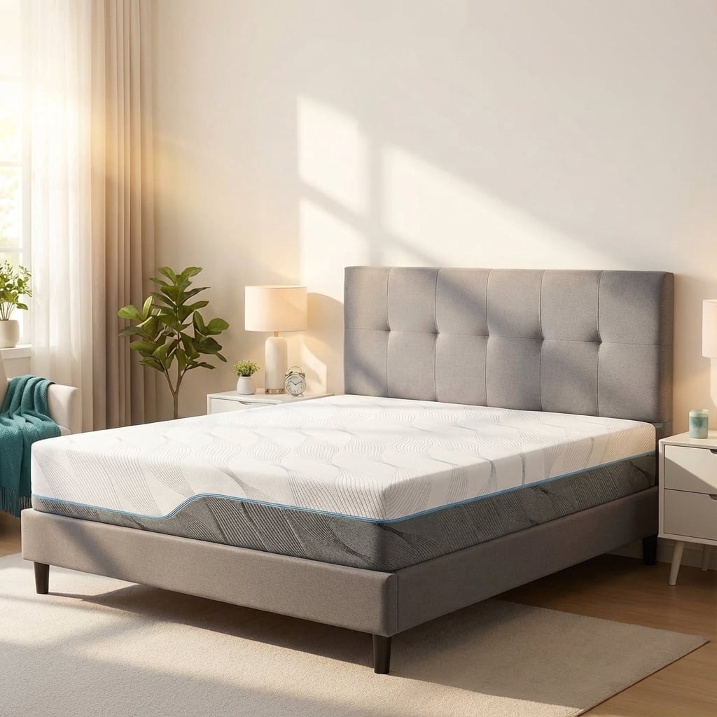 Extra Firm Flippable Mattress Queen Size, 10 Inch Medium - Extra Firm Dual Sided Gel Memory Foam Mattress for Back Pain Relief, CertiPUR-US