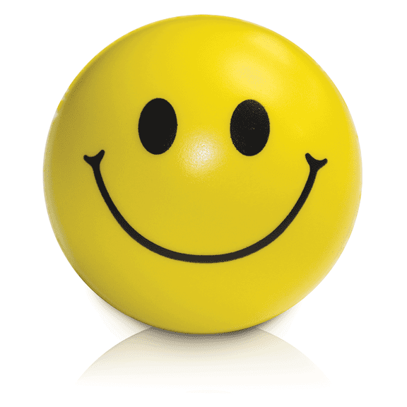 Rehabilitation Advantage Firm Yellow Smiley Ball Hand Exercisers. Grip Strength Therapy, Stress and Recovery Aid.
