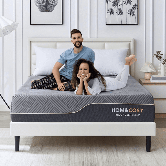 Firm Memory Foam Mattress 12 Inch Full, Luxury Cooling Gel Green Tea Mattress for Cool Sleep, Pressure Relief, Fiberglass Free, CertiPUR-US Certified, Made in USA 75'' x 54''