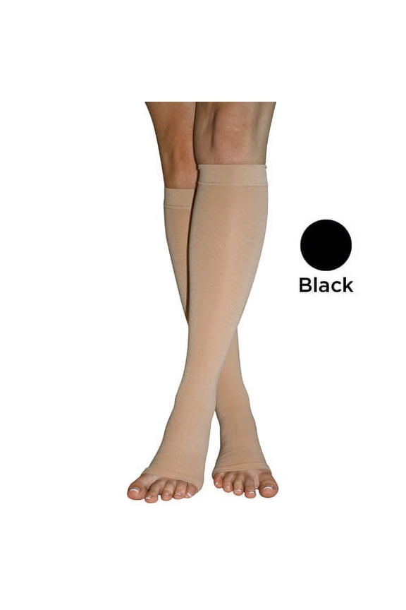 Firm Surg Weight Stkngs 3Xlg 20-30mmHg Below Knee O/T Blk