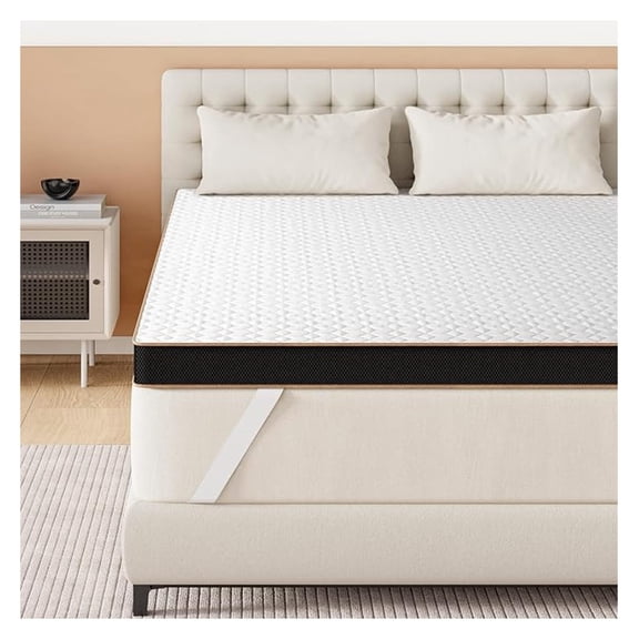Firm Twin Size Mattress Topper, 2 Inch Gel Memory Foam, Dual Firmness High Density Cooling Foam Bed Pad with Removable Bamboo Cover for Back or Hip Pain, Pressure Relieve, 365-Night Trial,